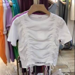 Áo croptop rút dây hai bên