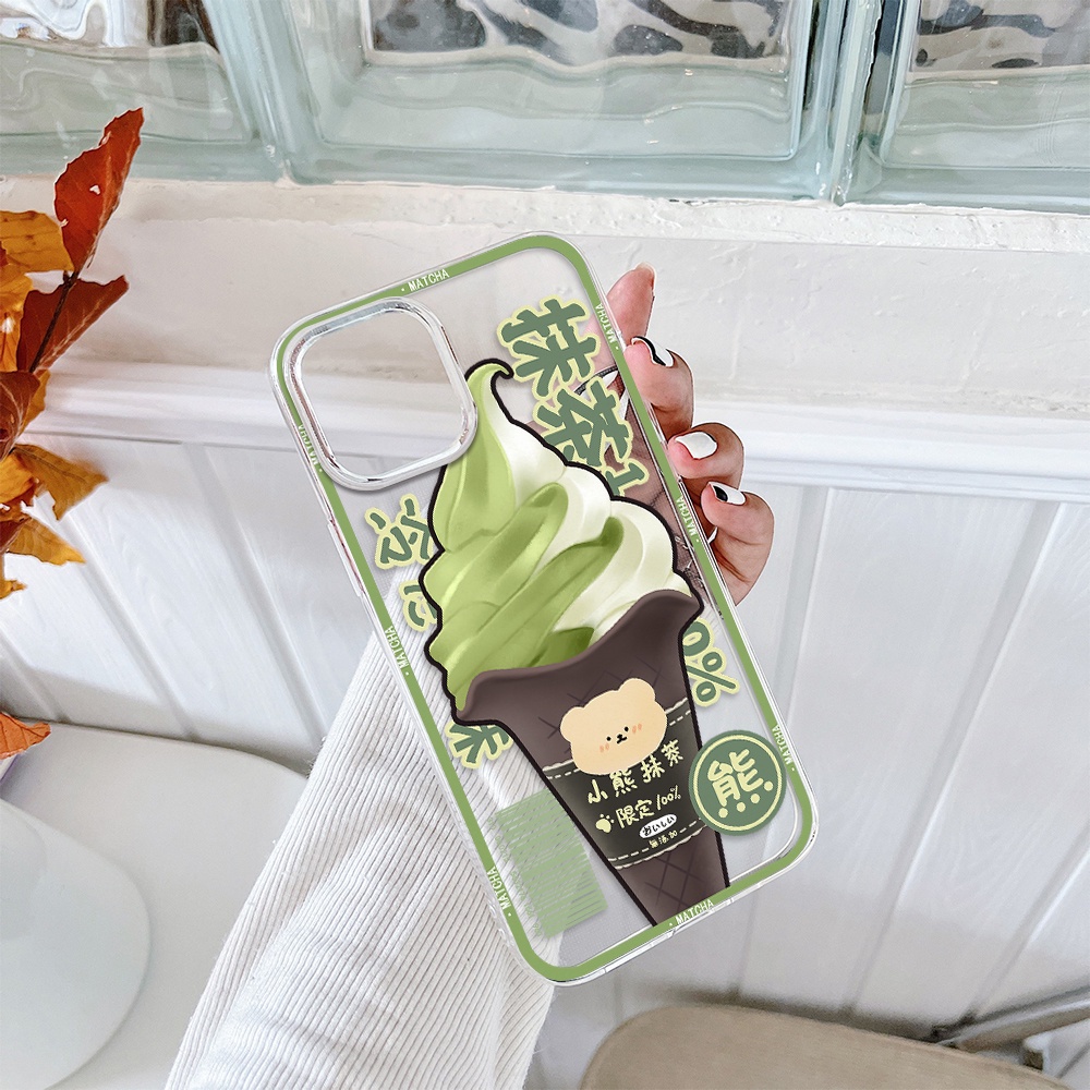 Ốp Điện Thoại Hình Gấu Ăn Món Tráng Miệng Cho Iphone 11 Pro Max 12 Pro Max 13 Pro Max Mini 6 7 8 6 7plus Se 2020 X Xs Xr 5 4
