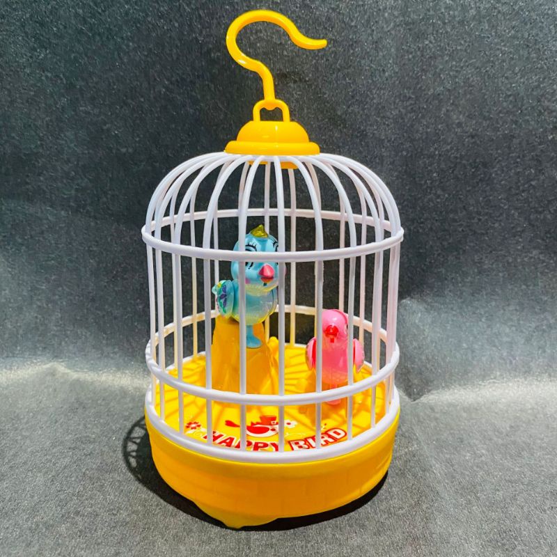 Đồ chơi lồng chim cho bé . lồng chim hót có nhạc và cảm biến phát tiếng kêu khi rung động