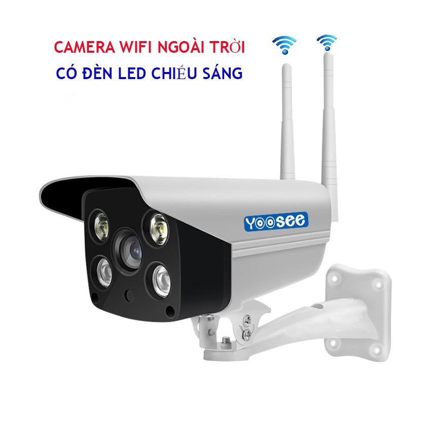 Camera YooSee ngoài trời Siêu nét 2.0mpx 1080P - 2 anten w26S - Led chiếu sáng, quay có màu ban đêm - Máy Tính 2T
