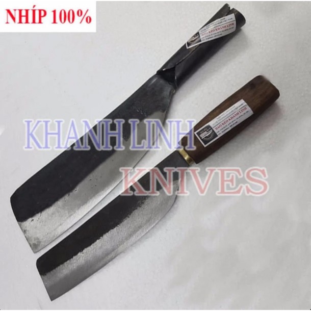 Bộ dao nhà bếp số 9  loại đặc biệt Khánh Linh - Đa Sỹ làm bằng nhíp 100% (dao phay chặt, dao bài thái)