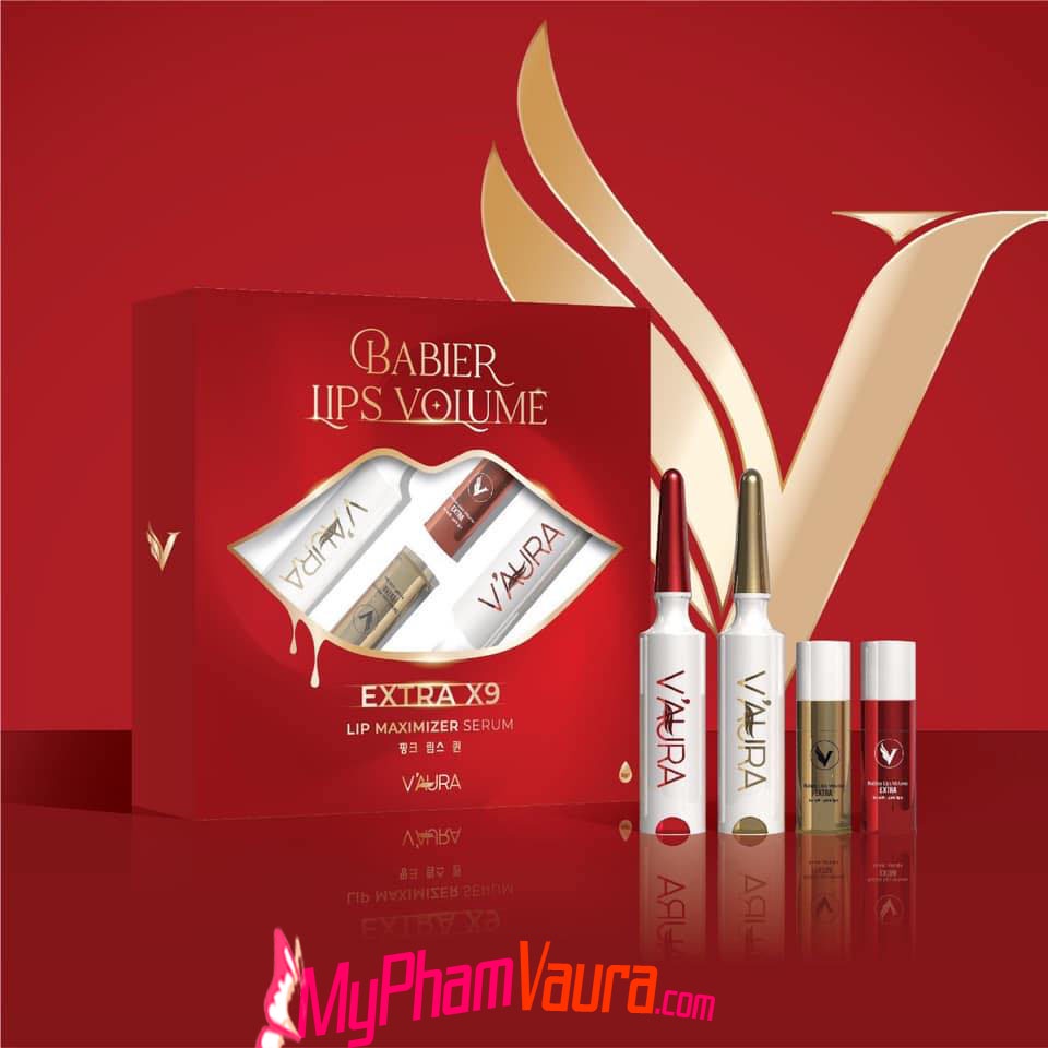Combo Cấy Hồng Màu Môi Vaura Babier Lips Volume V3 Extra X9 (Mẫu Mới Nhất)