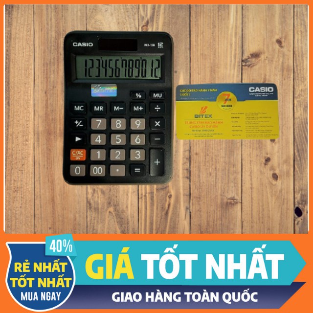 Máy Tính Văn Phòng Casio MX-12B -  Chính Hãng Bảo Hành  7 Năm- Máy Tính Nhập Khẩu Thái Lan