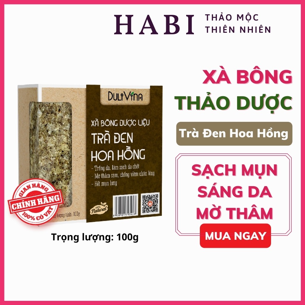 Xà phòng tắm thảo dược thiên nhiên, xà phòng cục tẩy da chết rửa mặt tắm trắng Dulivina | BigBuy360 - bigbuy360.vn