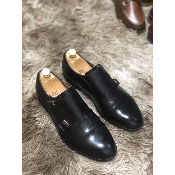 [TonaShoe] [Giày 2hand] [Size 40] Giày Tây Lười Kiểu Dáng Monstrap Màu Đen Sang Trọng