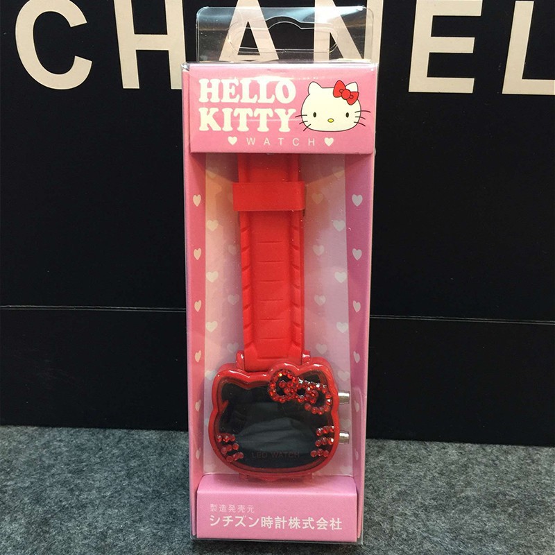 Đồng hồ đeo tay mặt đồng hồ Hello Kitty cho trẻ em