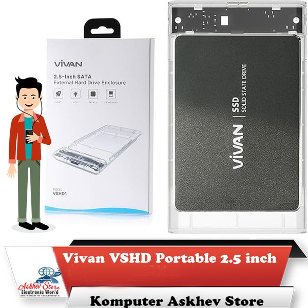 Hộp Đựng Ổ Cứng Vivan Vshd1 2.5 Inch Usb 3.0 Sata Hdd