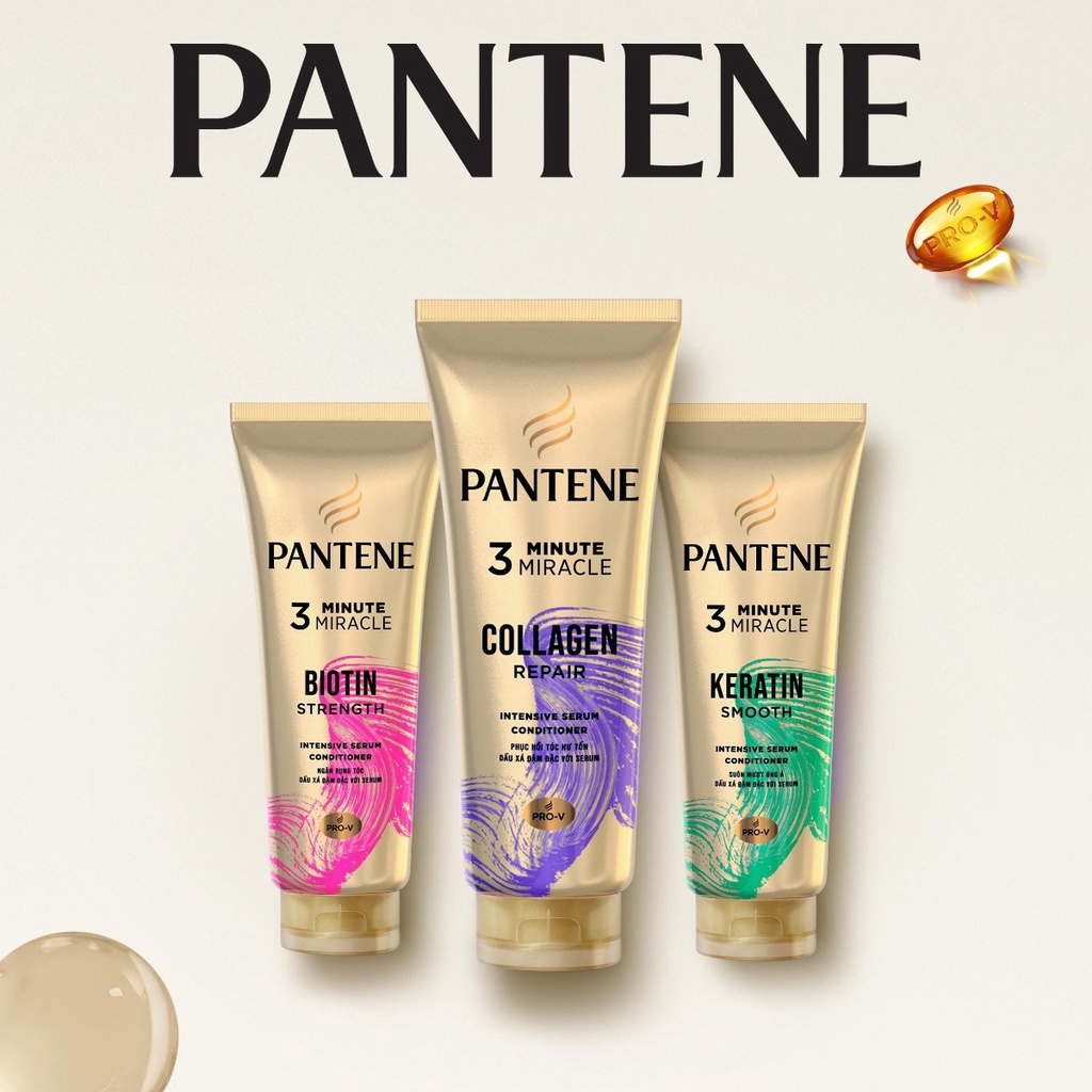 Kem Xả Pantene 3 Phút Diệu Kỳ Phục Hồi Tóc Hư Tổn 300ml