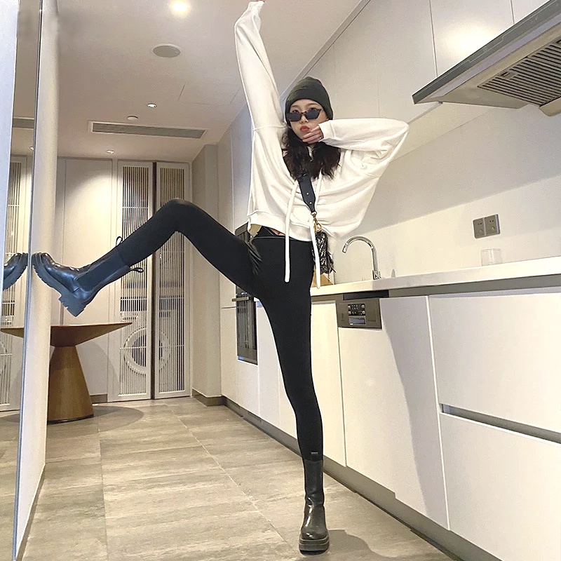 Quần legging nữ cạp cao,dáng dài, cạp chéo ,viền sọc kẻ trắng,gen bụng,nâng mông, tôn dáng gợi cảm | BigBuy360 - bigbuy360.vn