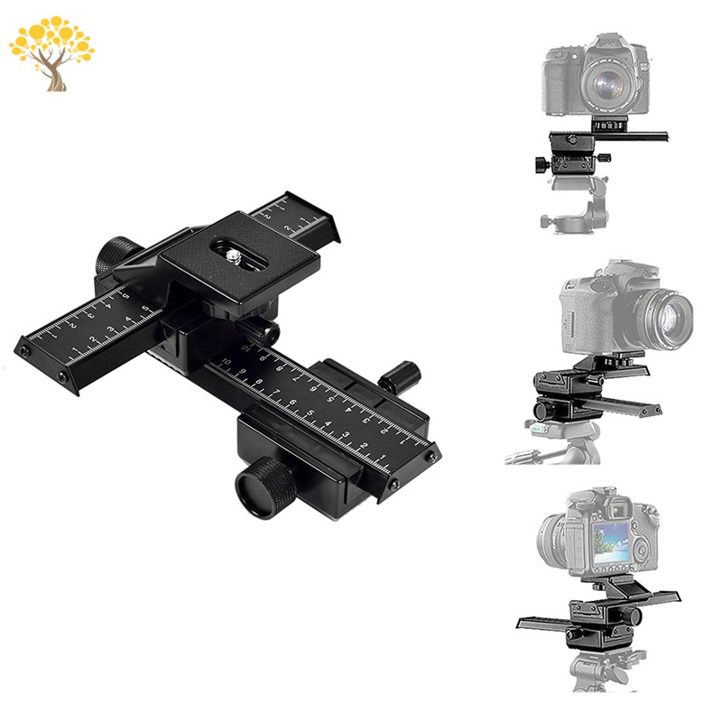 [Cheap] Aluminum Plastic 4 Way Macro Focusing Rail Slider with 1/4 Screw for Canon Nikon Olympus Camera