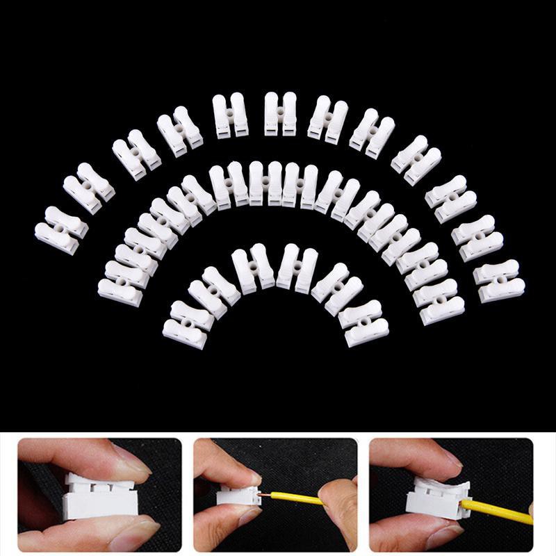Set 30 cút nối dây điện 2 pin màu trắng tiện dụng