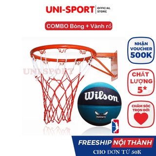 Combo Vành rổ bóng rổ kèm bóng và lưới rổ - Khung vành rổ - Size 7