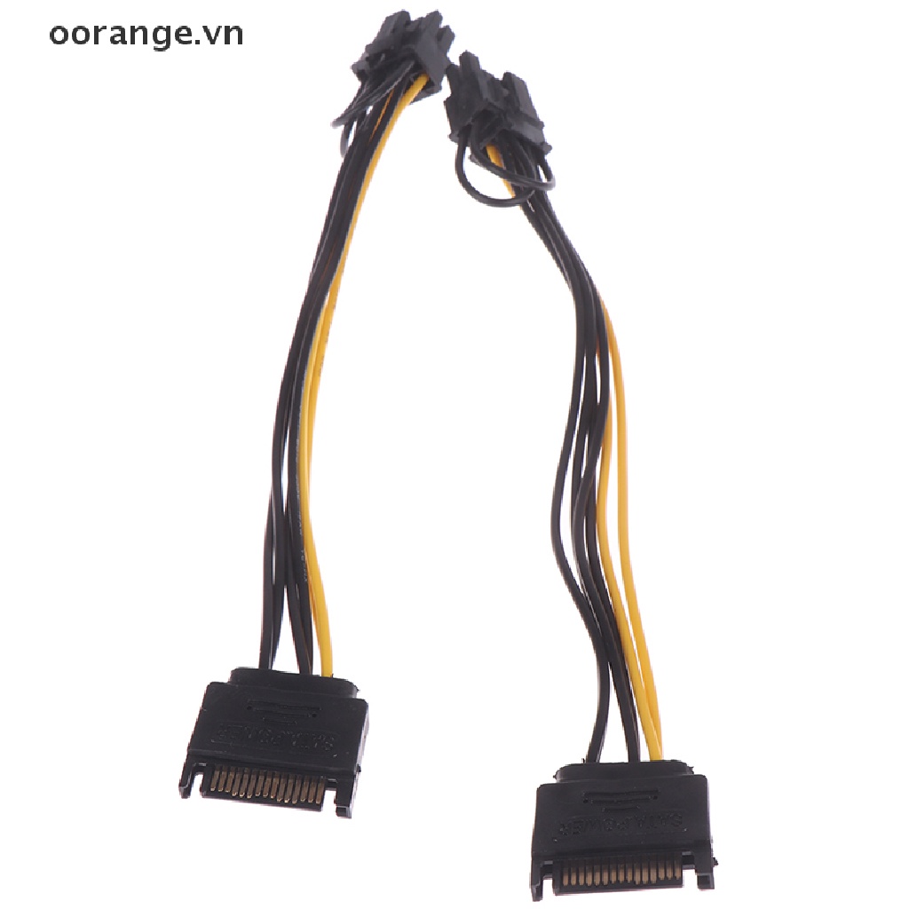 Dây cáp nguồn PCI-E chuyển đổi 15pin SATA đầu đực sang 8pin(6+2) dài 20cm | WebRaoVat - webraovat.net.vn