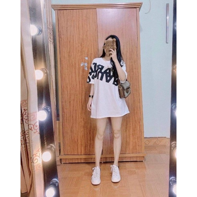 Áo Form Rộng Tay Lỡ Unisex, Áo Phông WNY Cổ Tròn Màu Đen Trắng