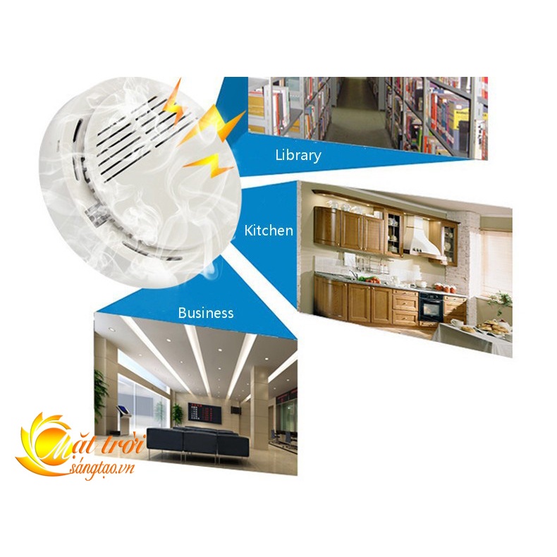 Máy báo khói, báo cháy không dây phát sóng RF 315/433Mhz