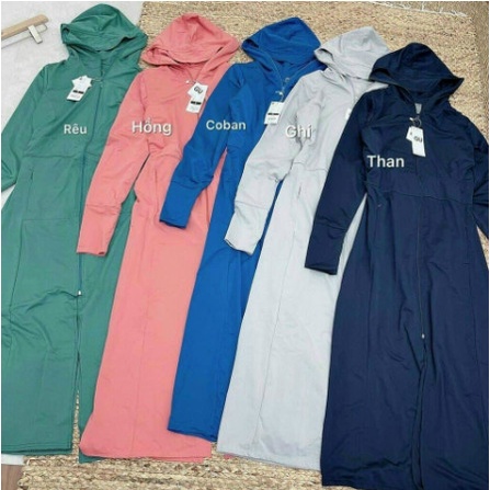 Áo chống nắng NỮ 2 LỚP THÔNG HƠI THOÁNG MÁT thân dài chất đẹp AND43