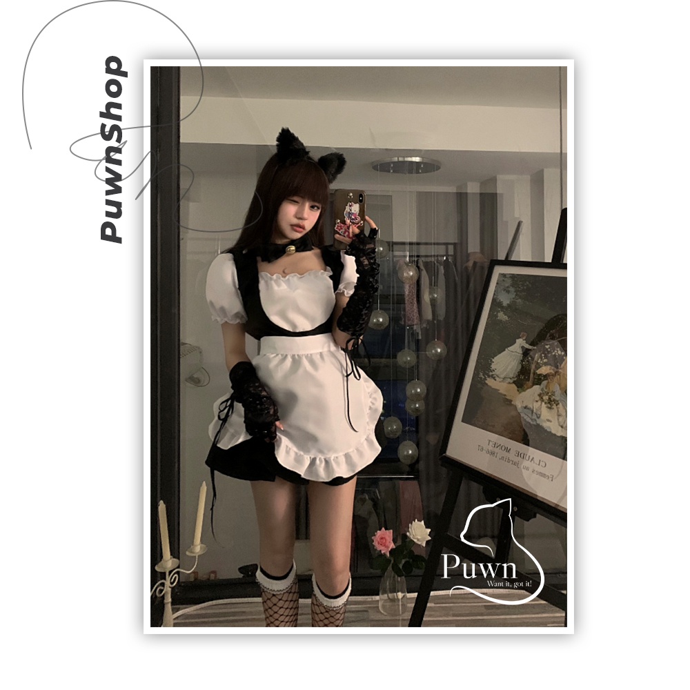 Váy Cosplay hầu gái nhật bản Lolita quyến rũ Puwn Shop
