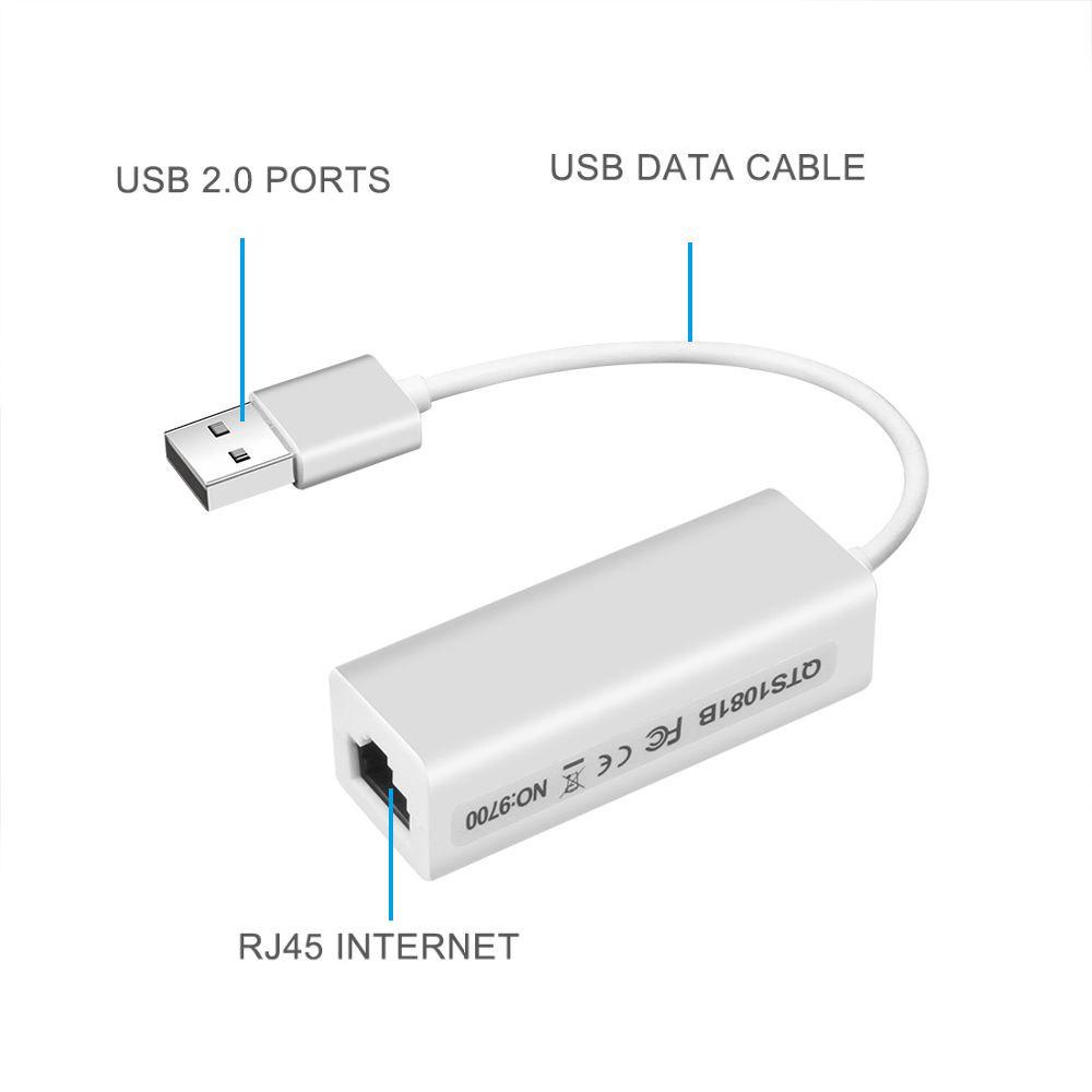 Dây Cáp Chuyển Đổi Mạng Thông Qua RJ45 Type-C Sang RJ45 Cho Windows 10 Ethernet Máy Tính