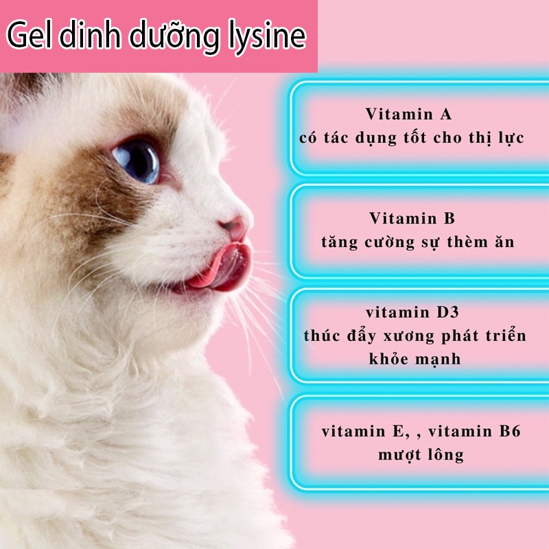 Kem dinh dưỡng Lysine 130g bổ sung dinh dưỡng và giảm nước mắt, nước mũi ở mèo