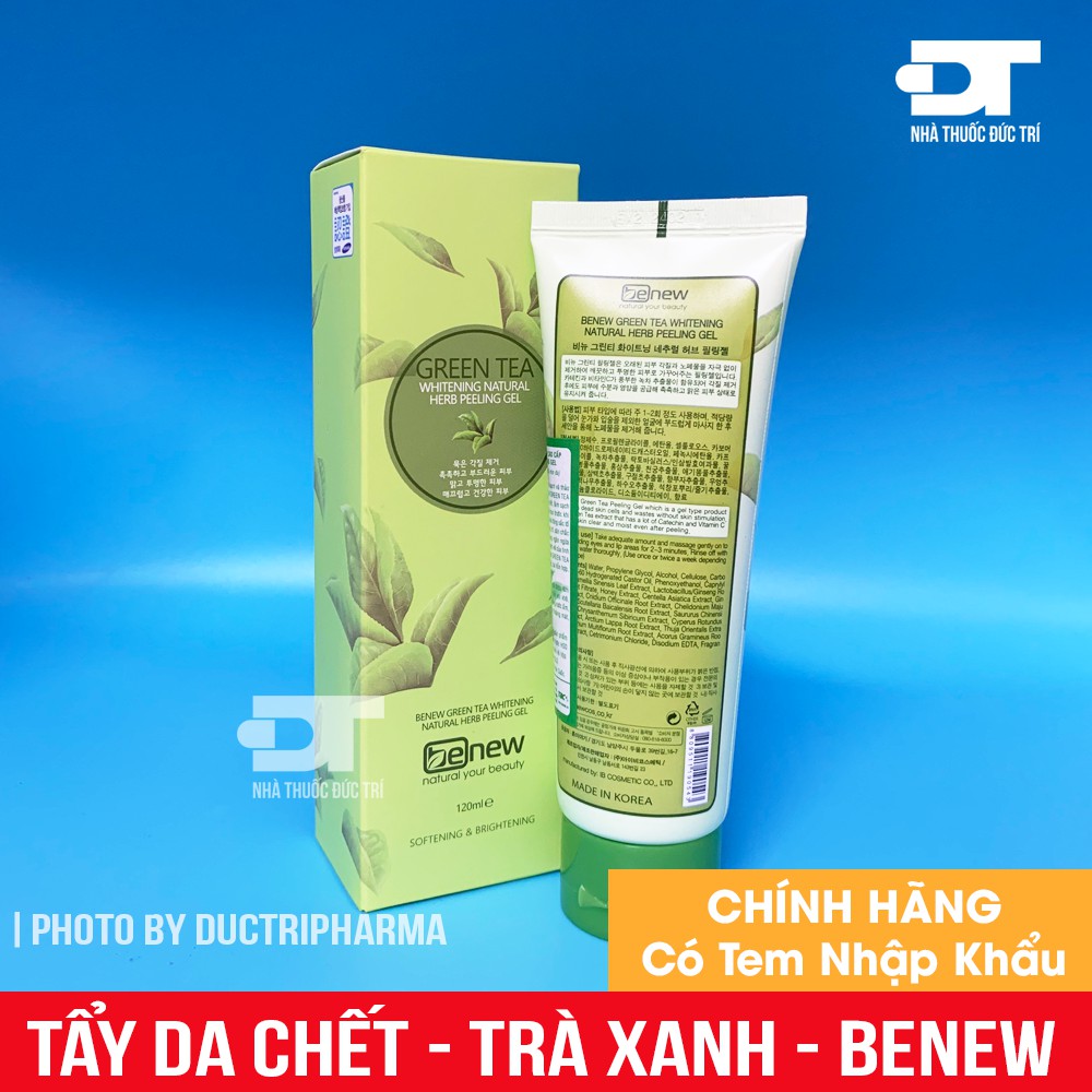 [CHÍNH HÃNG] Tẩy da chết trà xanh Benew Green Tea Peeling Gel