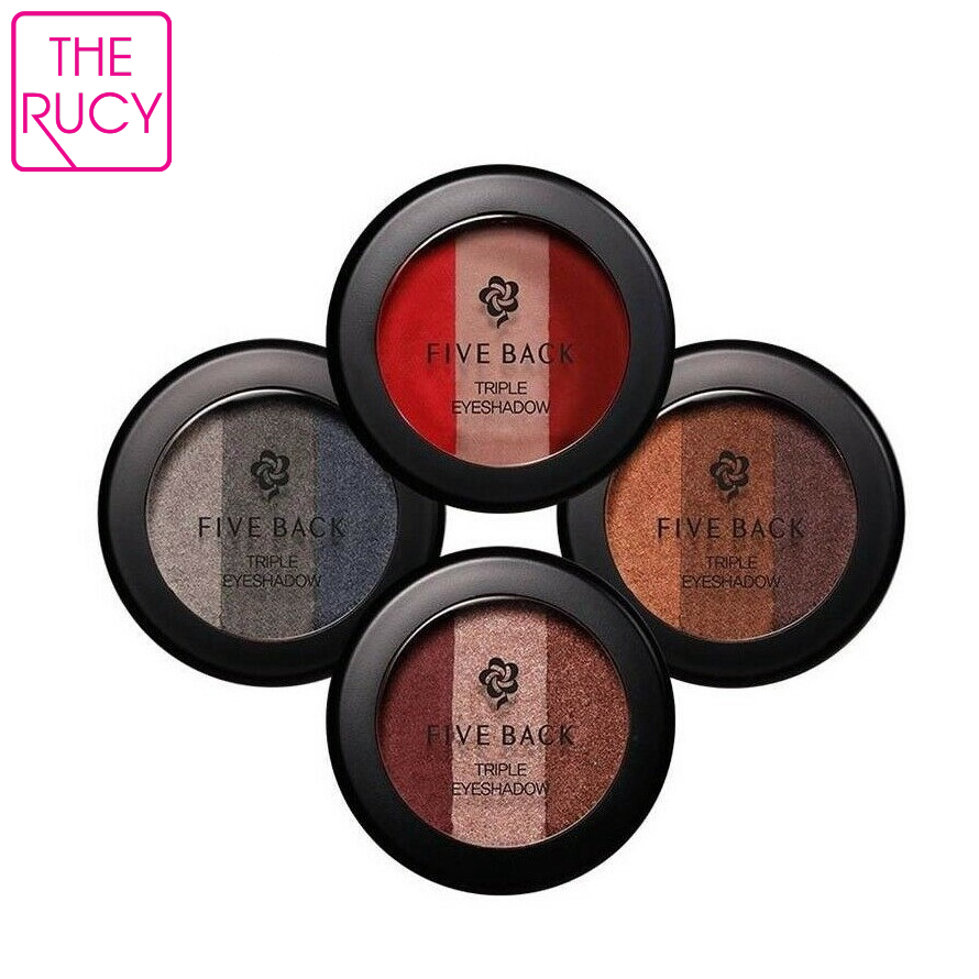 Phấn mắt phối 3 màu The Rucy Five Back Triple Eyeshadow 3g