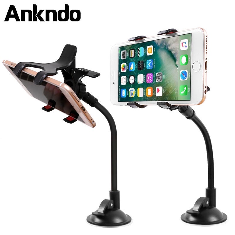 Giá đỡ điện thoại ANKNDO xoay 360° gắn gương chiếu hậu có giác hút linh hoạt đa chức năng điều chỉnh được cho xe hơi