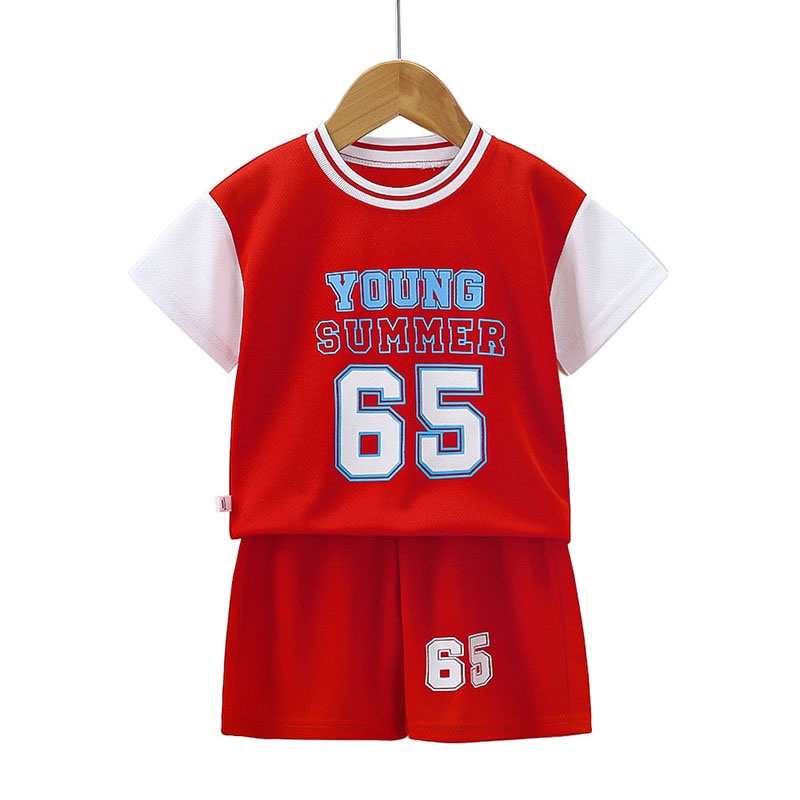 Set Đồ Thể Thao 2 Món Gồm Áo Tay Ngắn + Quần Short Cho Bé