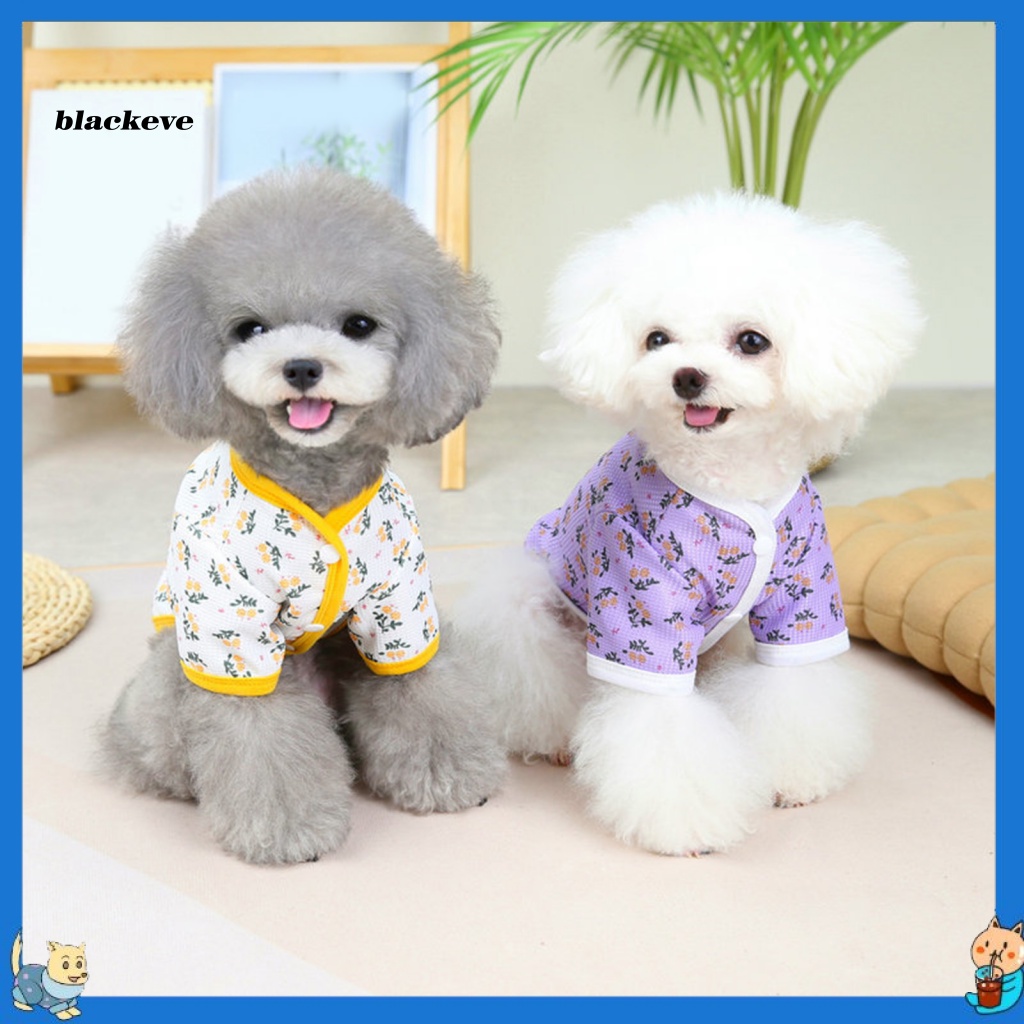Áo Khoác Cardigan Mềm Mại Họa Tiết Hoa Xinh Xắn Cho Thú Cưng