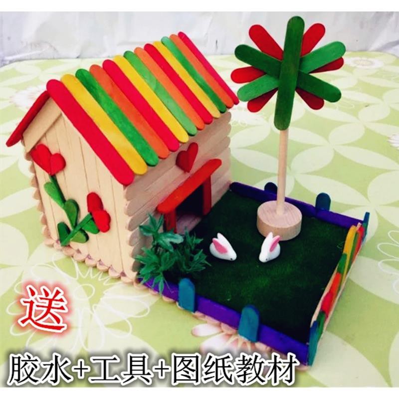 Que Kem Trẻ Em Tự Làm Nhà Mô Hình Handmade Gói vật liệu Vật liệu đồ chơi lắp ráp câu đố mẫu giáo