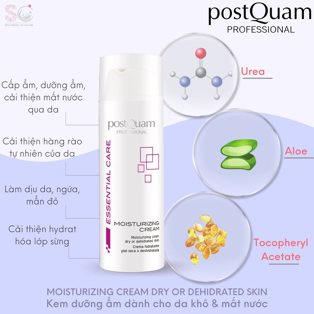Kem Dưỡng Ẩm Dành Cho Da Khô Và Mất Nước Postquam Moisturizing Cream Dry or Dehidrated Skin 50ml