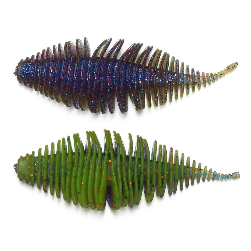 Bộ 6 Mồi Câu Cá Silicone Cao Su Mềm Hình Sâu