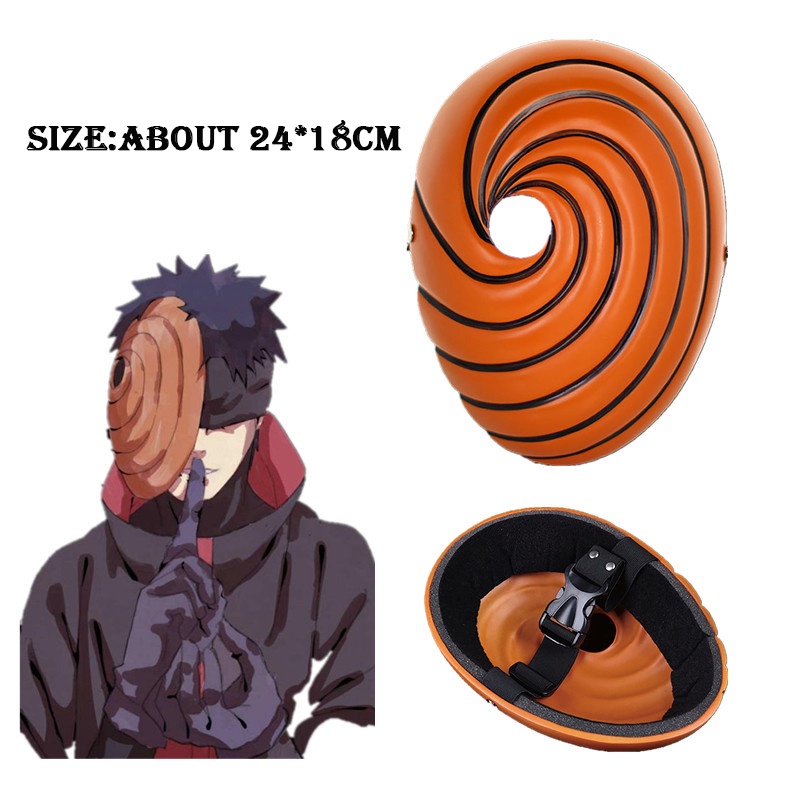 Mặt nạ hóa trang Uchiha Tobi Obito Akatsuki Ninja Madara vui nhộn cho dịp Halloween