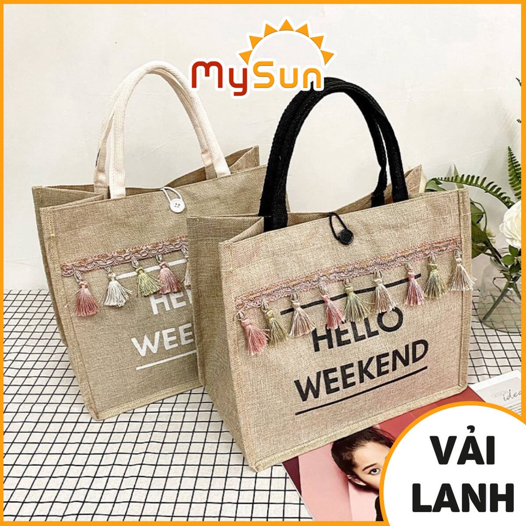 Túi xách vải thời trang cỡ lớn đựng đồ cá nhân du lịch đa năng cho bạn nữ, mẹ đẹp  MySun