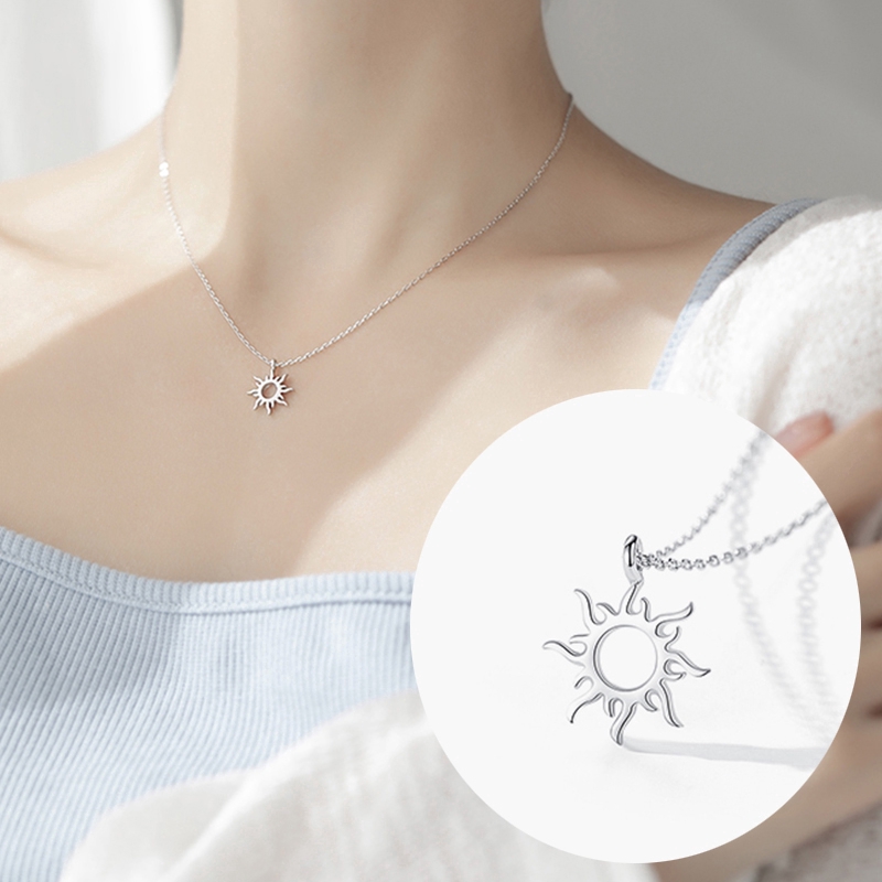 Dây chuyền mặc bạc cao cấp mặt hình mặt tròn thích hợp làm quà tặng cho bạn gái