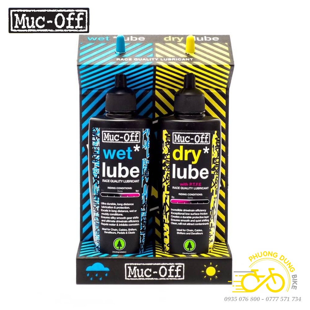 Dầu nhớt tra sên xích líp xe đạp MUC-OFF DRY LUBE / WET LUBE 50ml - Hàng chính Hãng