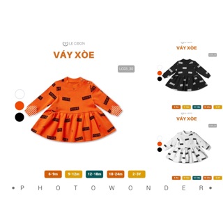 Váy hoạ tiết nỉ bông LeCoon