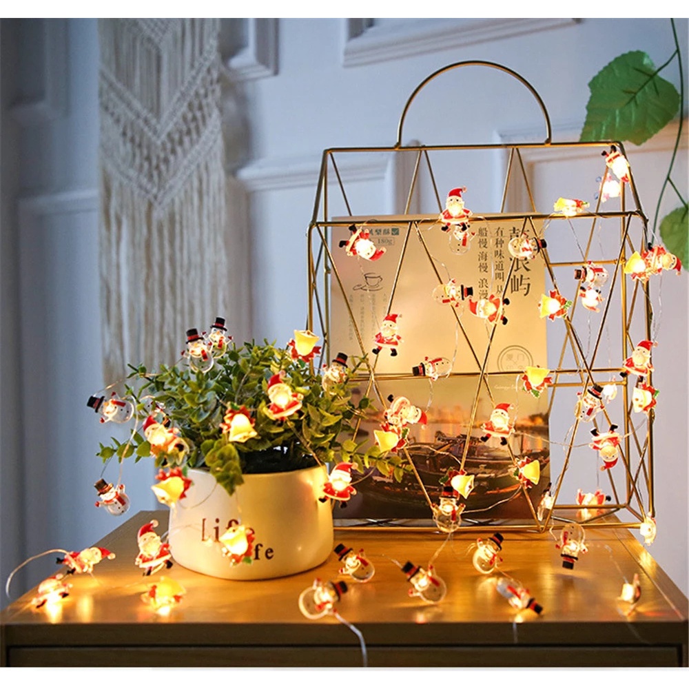 Dây Đèn LED Hình Bông Tuyết Trang Trí Cây Thông Giáng Sinh