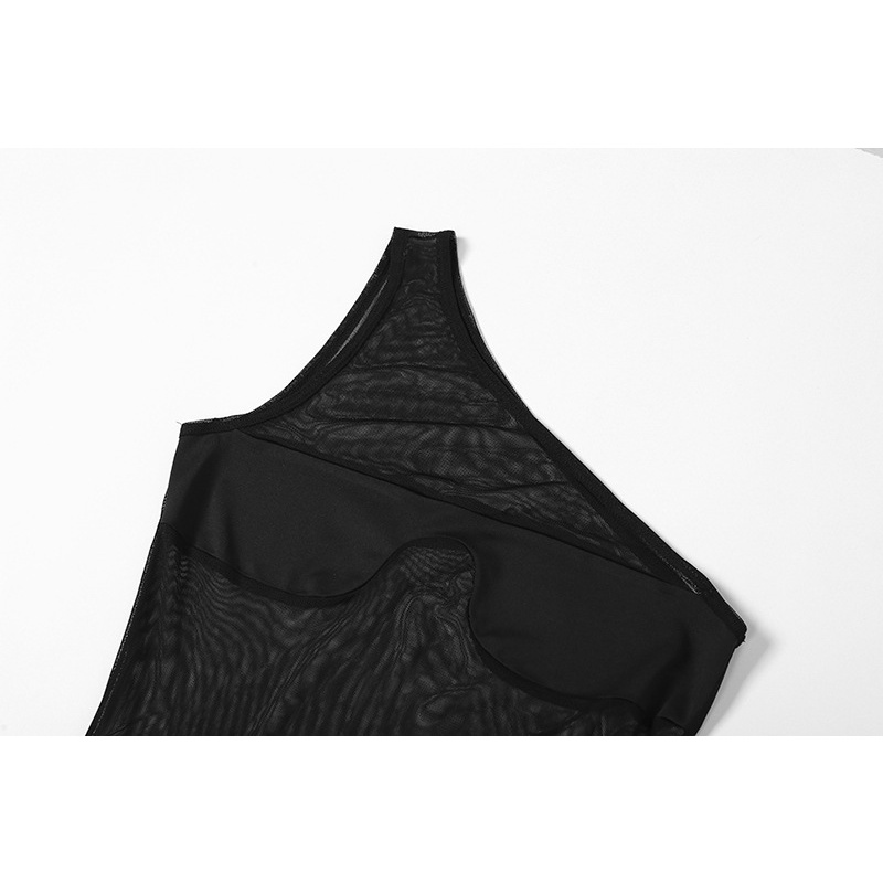 Đầm Sát Nách Phối Lưới Thiết Kế Quyến Rũ Cho Phái Nữ