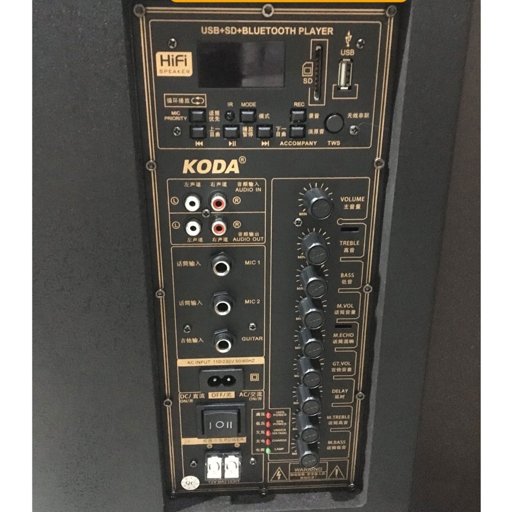 Loa kéo Koda KD-1519, loa karaoke gia đình, bass 40 chính hãng