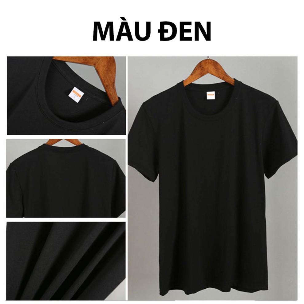 Áo phông trơn chất cotton mềm mát basic dễ phối đồ - 2 màu trắng, đen full size