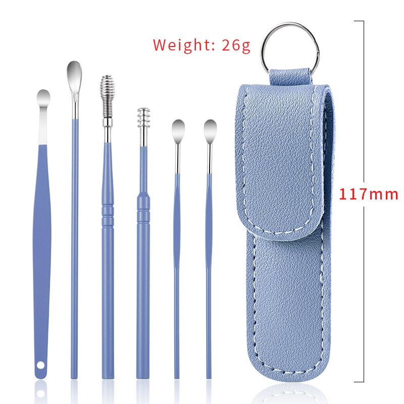Fabiyan Bộ dụng cụ ngoáy tai nhỏ gọn kèm hộp