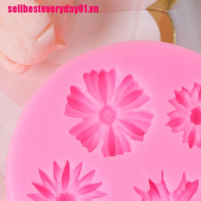 Khuôn Silicon Làm Bánh Kẹo Hình Hoa Hướng Dương 3d