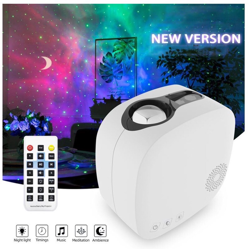 Đèn galaxy thiên hà vũ trụ loa bluetooth cảm biến nhạc