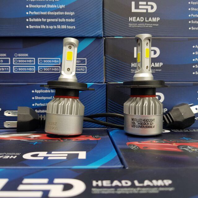 Đèn Pha Led C6 3 Tim Led Cực Sáng Chân H4 Lắp Các Dòng Xe Máy!