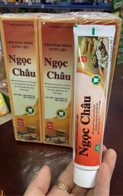 Kem Đánh Răng Dược Liệu Ngọc Châu Tuýp 100g(Cam Kết Hàng Chuẩn )