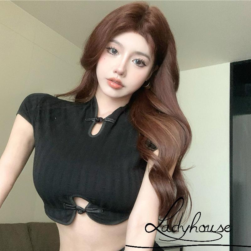 Áo Thun Crop Top Tay Ngắn Thời Trang Mùa Hè Cho Nữ