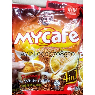 Cà Phê Trắng Vị Sầu Riêng 4 in 1 - My Cafe Penang Durian White Coffee Malaysia ( 15 Gói X 40g )