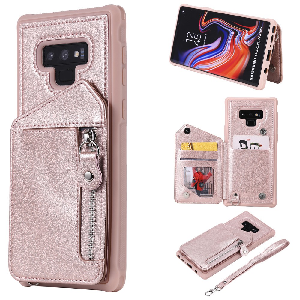 Ốp điện thoại chất liệu da kèm ví đựng tiền/ thẻ nhiều màu độc đáo cho Samsung Note 8 Note 9 | BigBuy360 - bigbuy360.vn