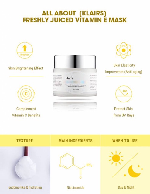 Kem dưỡng Klairs Freshly Juiced Vitamin E Mask | BigBuy360 - bigbuy360.vn