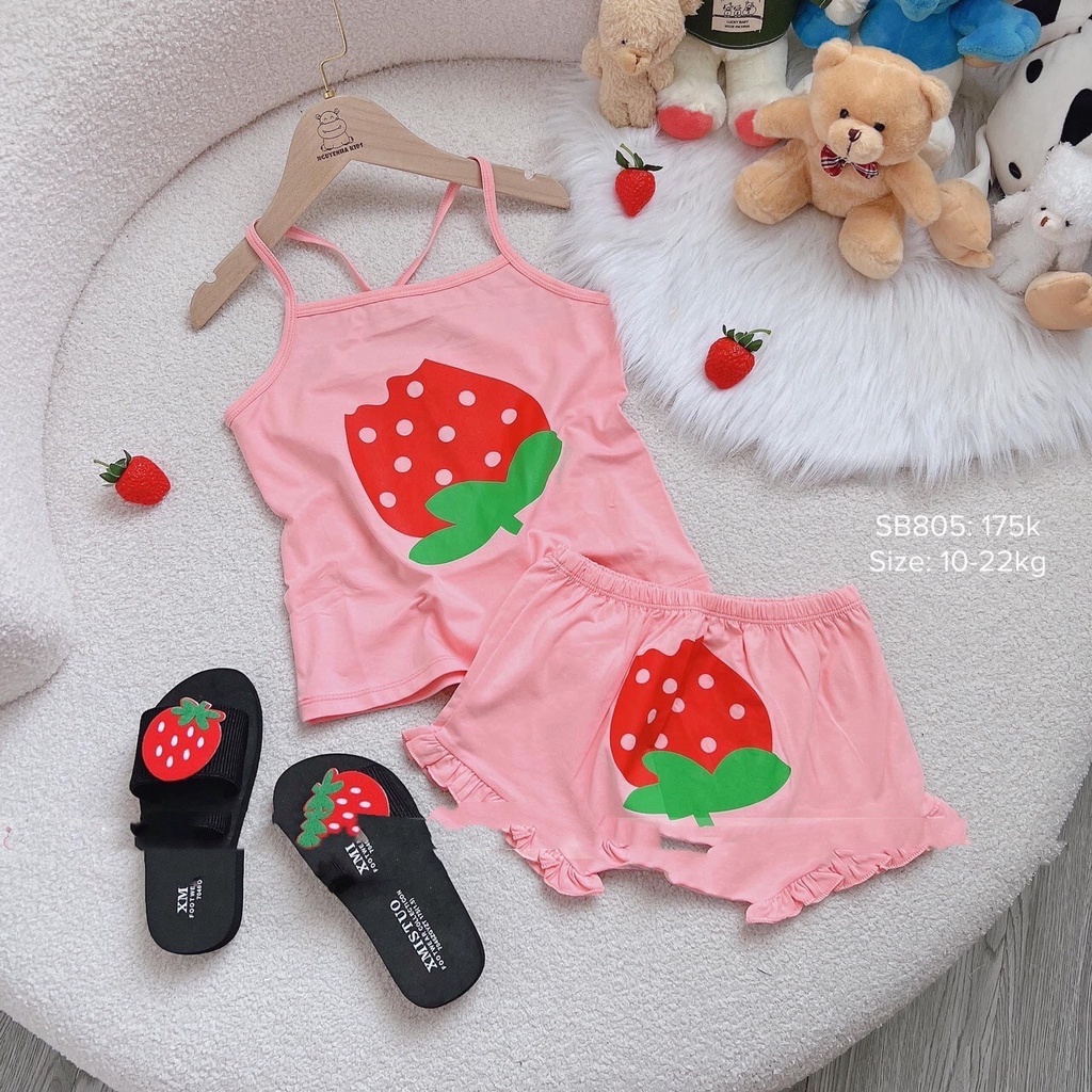 Bộ 2 dây cotton cho bé gái.